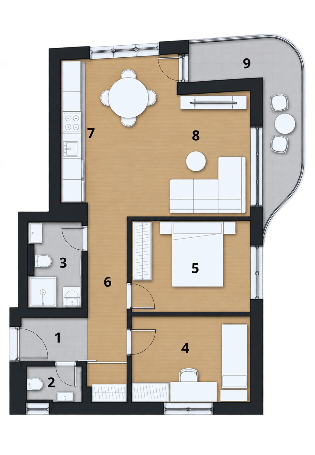 Osnova stana 48
